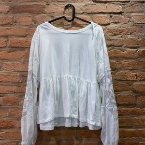 Free people white long sleeve